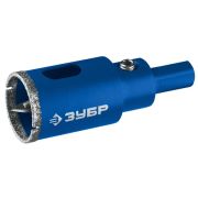Коронка ЗУБР АГК алмазная d 40мм, центр.сверло, трехгр. хвост, Р60
