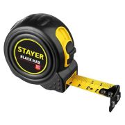 Рулетка STAYER BlackMax 8м/25мм с двумя фиксаторами