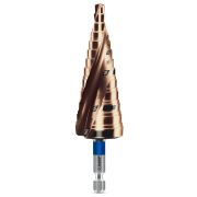 Сверло ступен. ЗУБР d=6-30мм 13ст 1/4HEX L-115мм КОБАЛЬТ Р6М5