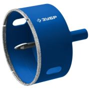 Коронка ЗУБР АГК алмазная, центр.сверло, трехгр. хвост, Р60, d 80мм