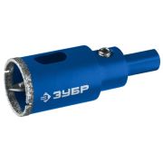 Коронка ЗУБР АГК алмазная, центр.сверло, трехгр. хвост, Р60, d 45мм,