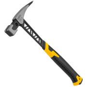 Молоток кровельщика Denzel 600 г, цельнокованый боек с магнитом, двухкомпонентная обрезин. рукоятка