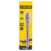 Сверло по дереву STAYER FLAT перовое, d=18, L=152мм