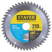 Диск пильный 210*30/32, 48Т STAYER  Multi Material, по алюминию, супер чистый рез