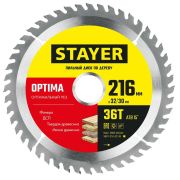 Диск пильный 216*32/30 36Т STAYER OPTIMA по дереву, оптимальный рез