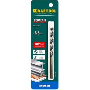 Сверло по металлу KRAFTOOL 6.5*101мм COBALT-8 HSS-Co, сталь М42