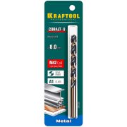 Сверло по металлу KRAFTOOL 8*117мм COBALT-8 HSS-Co, сталь М42