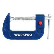 Струбцина WORKPRO быстроразъемная, G-образная 100мм