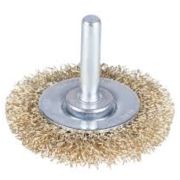 Корщетка-насадка 50мм тип колесо для дрели, латунь