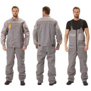 Костюм «РОЛЬФ» куртка/полукомб. СЕРЫЙ/СВ.СЕРЫЙ Твил-210 (52-54, 182-188)