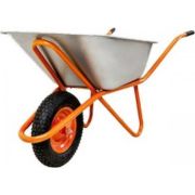 Тачка строительная MASTER 1 (200 кг/120 л/0,8 мм/1 кол: 16/12х4.00х8 оран. усил./п/круг)