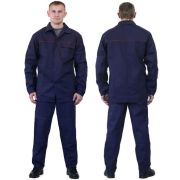 Костюм муж. раб. Труд (тк.саржа 100%) хлопок летний т-синий с красным кантом (56-58, 182-188)