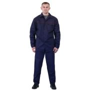 Костюм муж. раб. Труд (тк.саржа 100%) хлопок летний т-синий с красным кантом (44-46, 170-176)