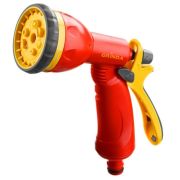 Пистолет GRINDA P-8 поливочный пластиковый, курок сзади, 8 режимов