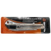 Нож Вихрь 18 мм, с выдвижным лезвием, металллический корпус, автоматический фиксатор