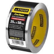 Лента STAYER «PROFESSIONAL» алюминиевая до 120°С, 50мкм, 50мм х 25м