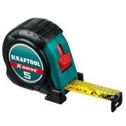 Рулетка KRAFTOOL X-Drive 5м/25мм с ударостойким обрезиненным корпусом