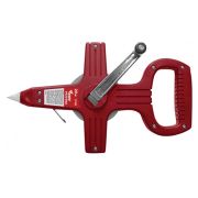 Рулетка KУРС землемерная, стальная лента, красный открытый пластиковый корпус 30 м