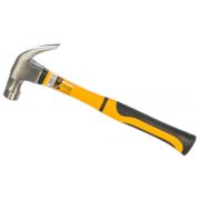 Молоток-гвоздодер Вихрь 450гр. фиберглассовая двухкомпонентная ручка, с магнитом