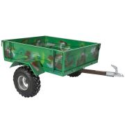 Телега Квадро для квадроцикла 300кг (1200*1050*327), дышло с автомоб сцепным узлом, кол 19-7*8М(зеле