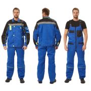 Костюм «РОЛЬФ» куртка/полукомб. ВАСИЛЁК/ЧЁРНЫЙ/ЛИМОН (48-50, 182-188)