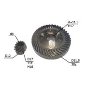 Шестерня для УШМ Bosch GWS-14-125SE (1606333610)