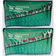 Набор комбинированных трещеточных ключей SATA CR-V 14пр 8-24мм на полотне