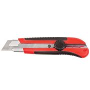 Нож KУРС Крафт 25мм выдвижное лезвие, прорезиненный, вращ.прижим, магнит