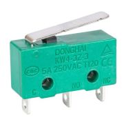 Микропереключатель с лапкой MSW-12 17мм ON-(ON) (5A 125/250VAC) SPDT 3P