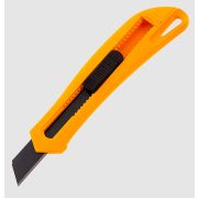 Нож Denzel 18мм, с выдвижным лезвием, облегченный корпус, нажимной фиксатор