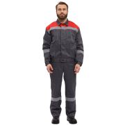 Костюм «ЛЕГИОН» куртка/полукомб. Т.СЕРЫЙ/КРАСНЫЙ (60-62, 182-188)