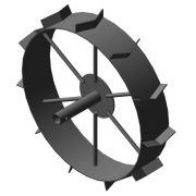 Грунтозацепы (пара) к м/б  д.585мм, ш.120мм(сплошной обод, длина втулки 180мм, D=30)