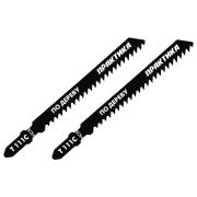 Пилки для лобзика ПРАКТИКА по дереву 2шт T111C 100х75мм, грубый рез HCS