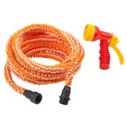 Набор GRINDA PS-15: шланг удлиняющийся поливочный 5-15м, пистолет, коннекторы