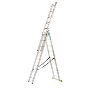 Лестница алюминиевая Вершина 3х8  3-х секционная