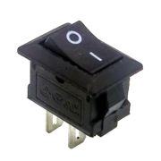 Выключатель KCD1/Т125, черный 6(4)А, 250V АС/ 10А, 125V AC