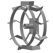 Грунтозацепы (пара) к м/б  д.380мм, ш.120мм(2 обода, длина втулки 85мм, вал 30мм)