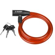 Замок ЗУБР «МАСТЕР», тросовый, 3 ключа в комплекте, длина троса 650мм, d 10мм