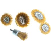 Набор щеток Matrix для дрели (Чашки 25-50-75мм, Плоские 50-75мм, со шпильками, 5шт.)