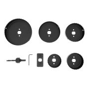 Набор коронок Matrix кольцевых по дереву 64-127мм, 8шт