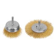 Набор щеток Matrix для дрели 2шт (1 Плоская 100 мм, 1 Чашка 75 мм, со шпильками)