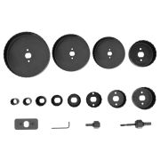 Набор коронок Matrix кольцевых по дереву 19-127мм, 12шт