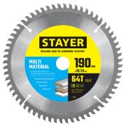 Диск пильный 190x30/20мм,STAYER Multi Material 64Т по алюминию, супер чистый рез