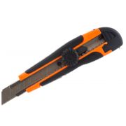 Нож Вихрь 18мм, с выдвижным лезвием, двухкомпонентный корпус, винтовой фиксатор