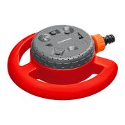 Распылитель GRINDA GF-8 стационарный, пластиковый, на обегч.подставке, 8 режимов полива