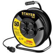 Удлинитель н/катушке STAYER 50м PRO-315 3700Вт, КГ 3х1,5мм2