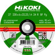 Круг зачистной 230*6,0*22мм HiKOKI A24R, тип27